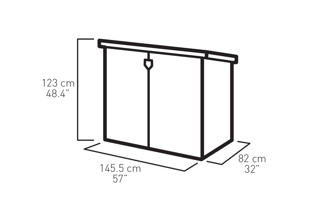 Keter Store It Out Max garden box, garbage can, appliance box, shed for 2 x 240 liter garbage cans.