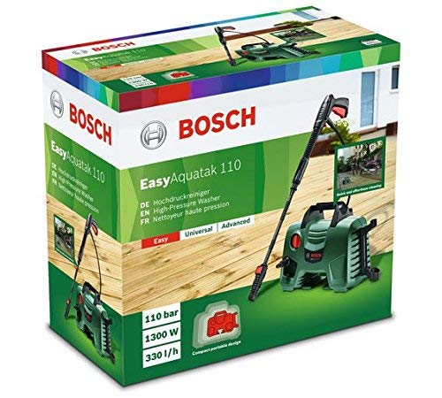Bosch EasyAquatak 110 High Pressure Washer, Green, 37.5 cm*40.0 cm*20.0 cm