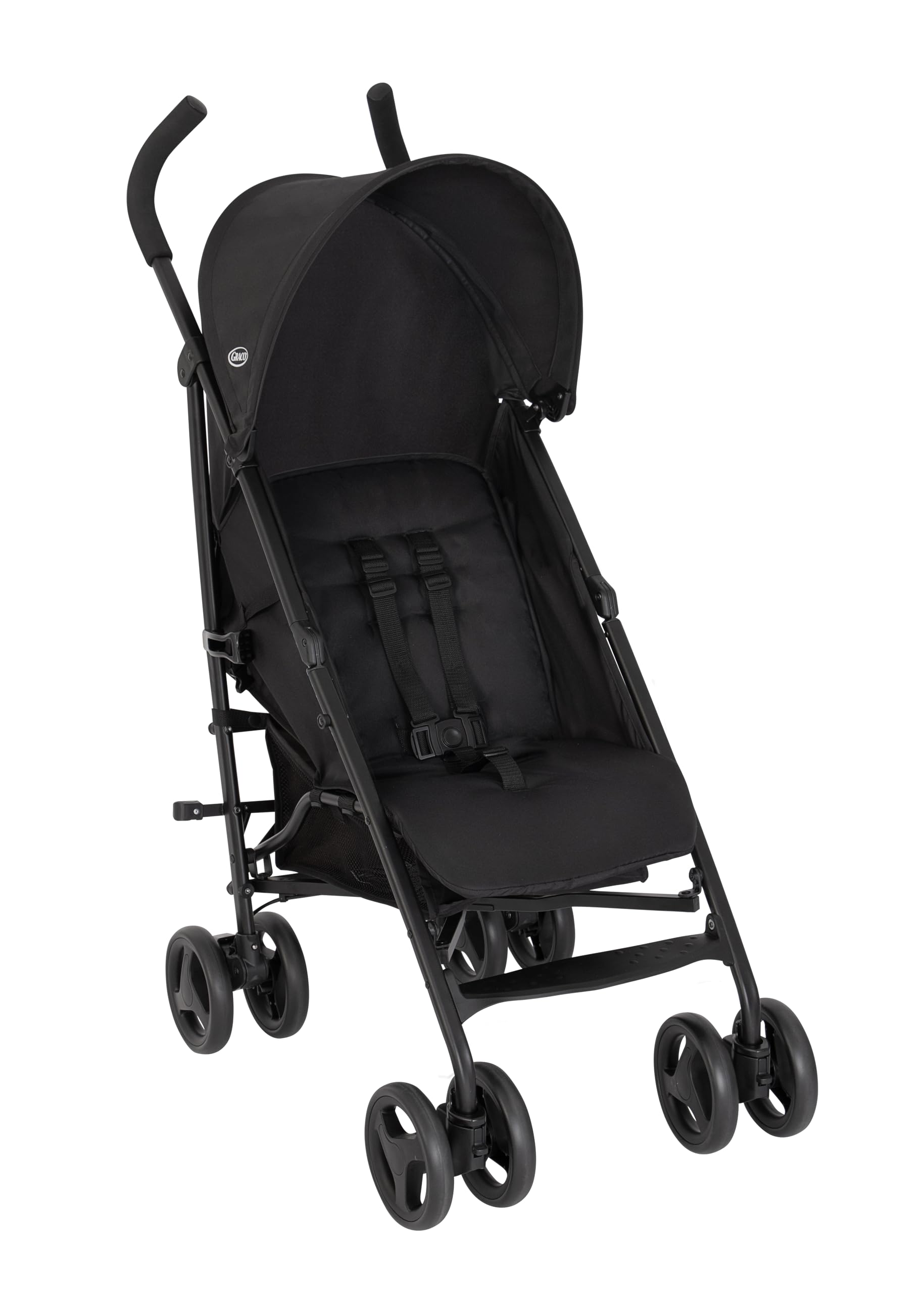 Graco EZLite, ultimate easy-to-use lightweight stroller at only 6.6kg for on-the-go families. Suitable from birth to approx. 3 years (15kg), Midnight fashion, Black
